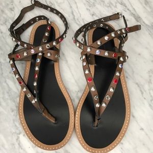 Isabel Marant flat jeweled thing sandal